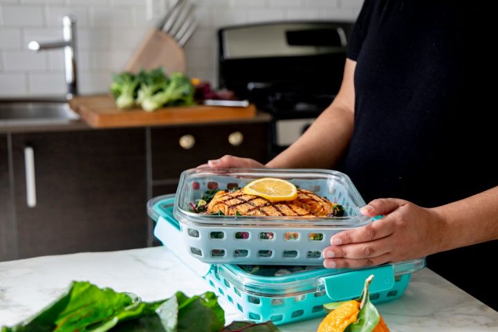 Food Storage - person holding tray with food