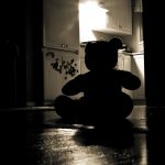 Bear Home - teddy bear, silhouette, evil